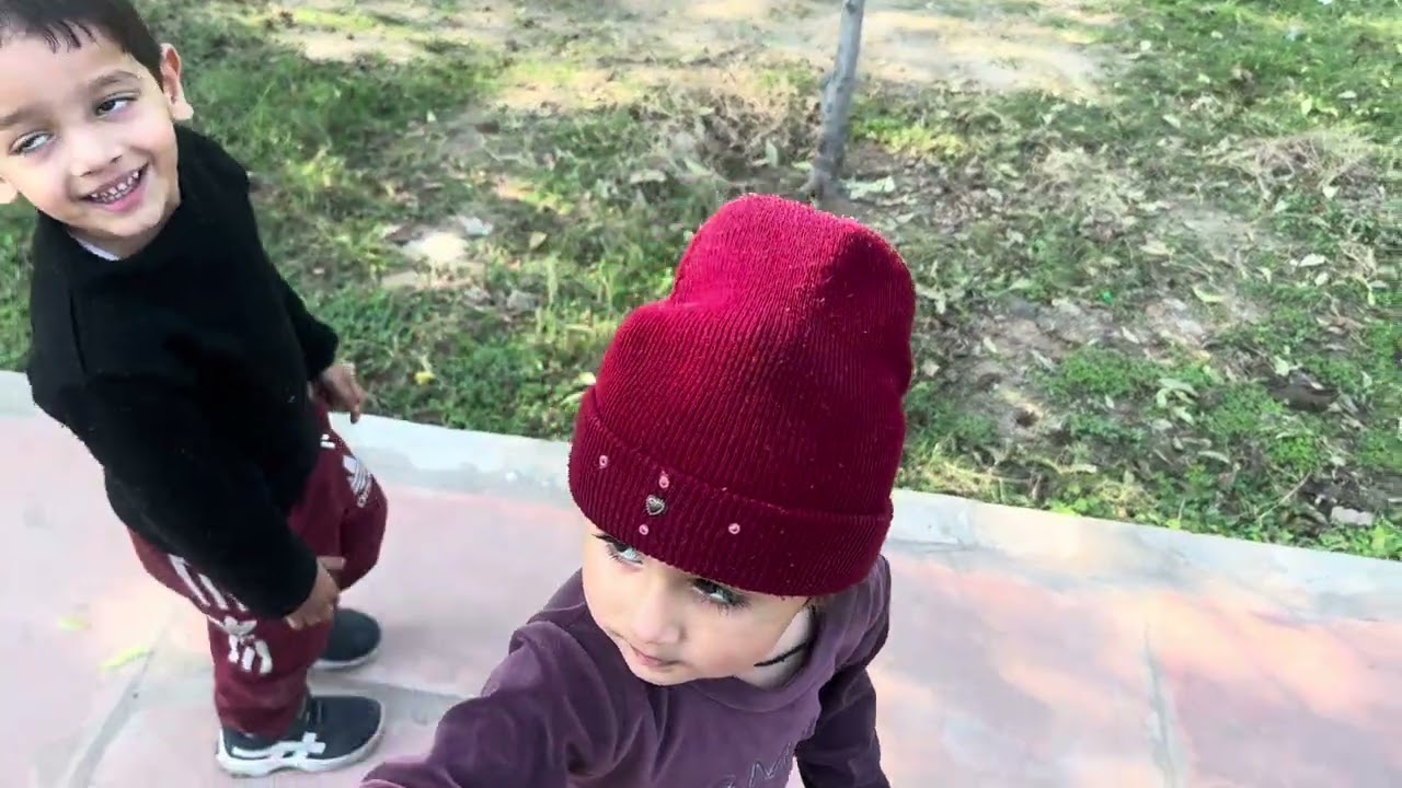 Fateh and his friend enjoy togeather in park 