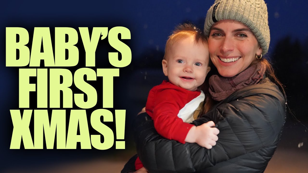 FIrst Time Decorating Our New Home For Christmas & Baby's First Snowfall Reaction!