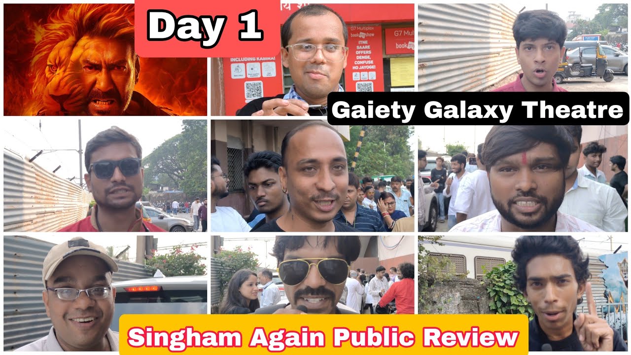 Singham Again Public Review First Day First Show At Gaiety Galaxy Theatre In Mumbai