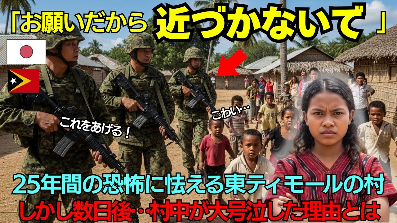 【海外の反応】「お願いだから近づかないで！！」東ティモールの民間人が自衛隊に悲鳴を上げた直後、世界が涙した自衛隊の