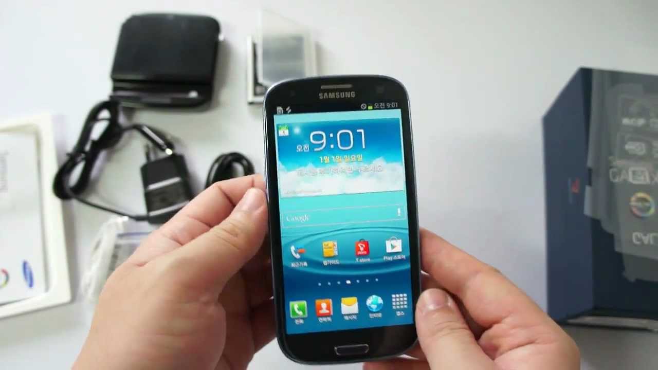 GalaxySIII 3G pebble blue Unboxing 갤럭시S3 페블블루 개봉기