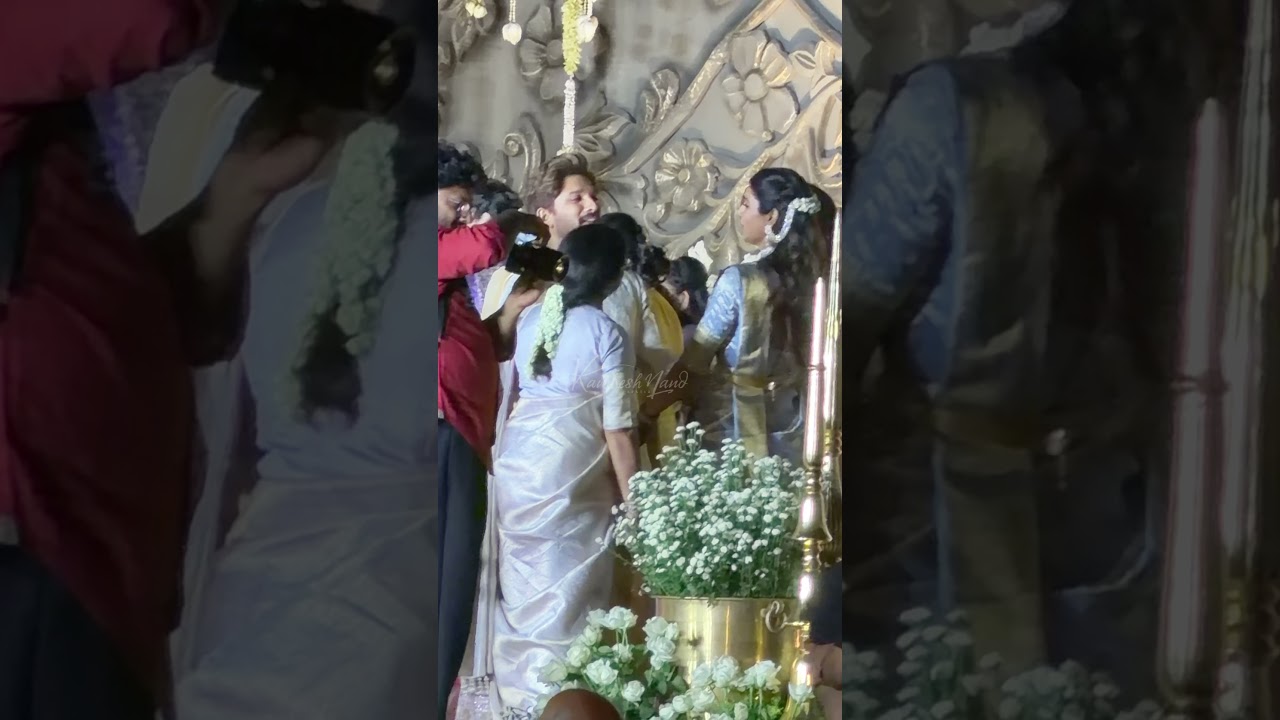 Allu Arjun with Allu Sneha reddy at allusirish wedding in hyd