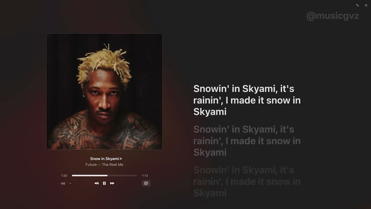 SNOW IN SKYAMI - FUTURE ( LYRICS )