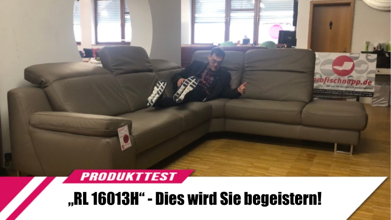 Hukla RL 16013H Eckgruppe R&uuml;ckenverstellung Kuschelecke in Leder Torro stone