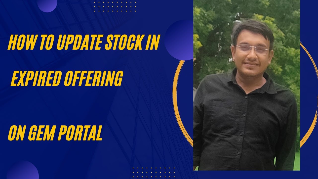 How to update stock in expired offering   on GeM Portal  #gem #contractors #bidding