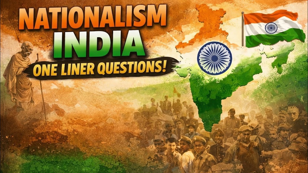 Questions one liner type nationalism in india 