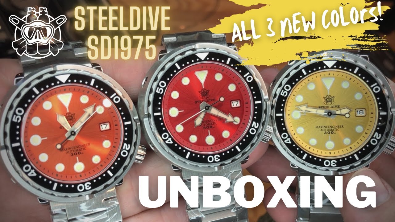 STEELDIVE SD1975 | Unboxing 3 NEW Colors! Tuna Homage