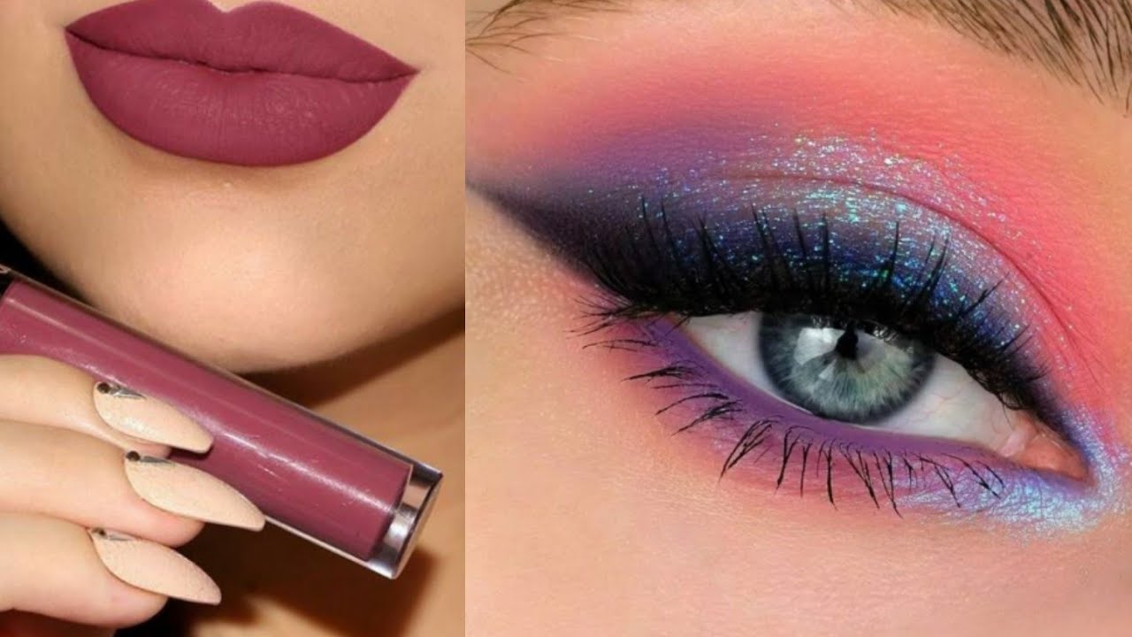 soft peachy Eyemakeup with Smudge eyeliner 