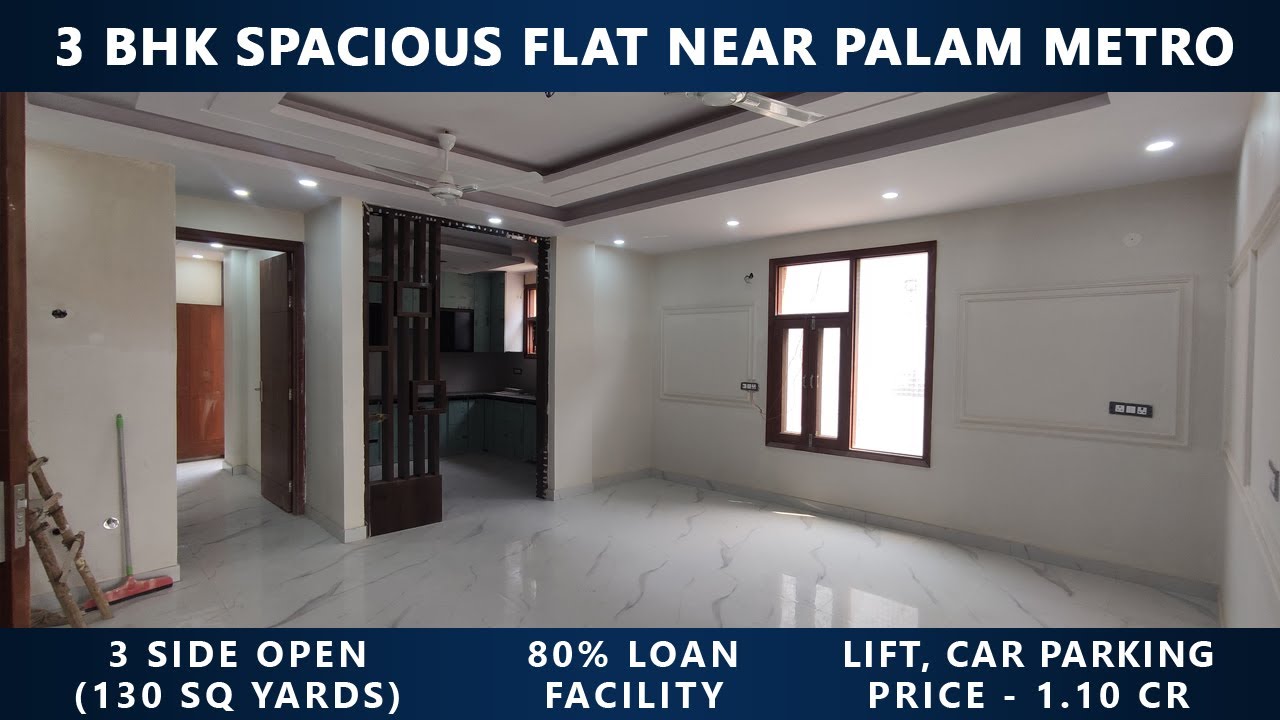 3 BHK CORNER FLAT in SADH NAGAR, PALAM, DELHI | 📞8595690723 | ₹1.10 Cr | #3bhkflatinpalam