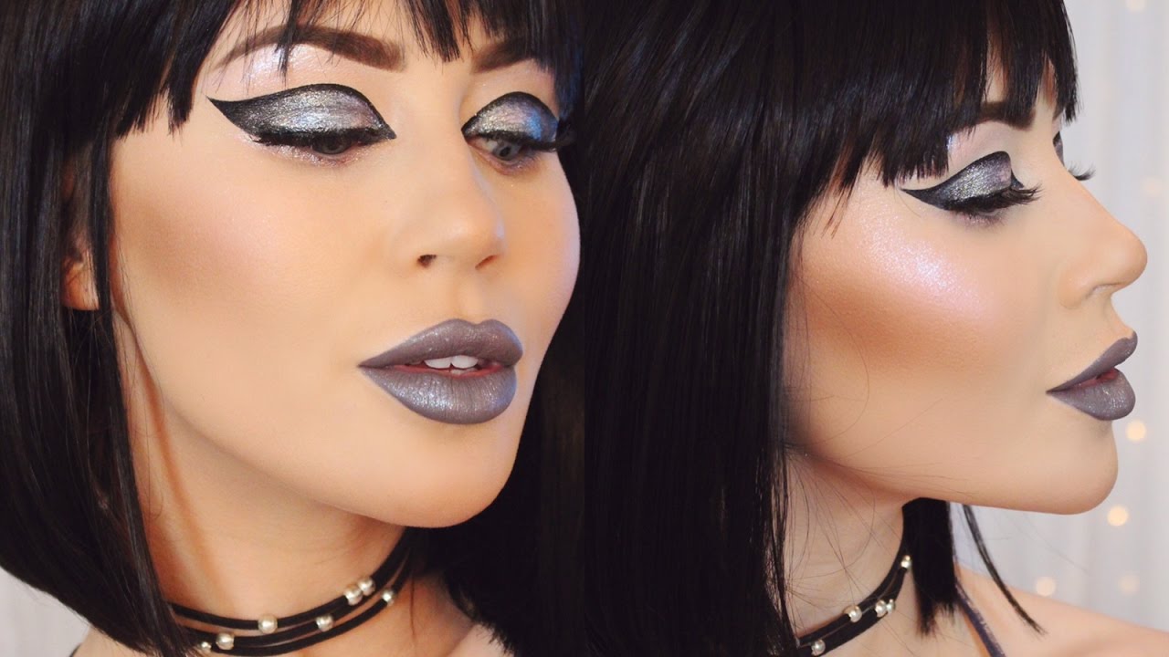 Grey Glitter Festival Makeup | Glittery Wing Tutorial | CC Clarke Beauty
