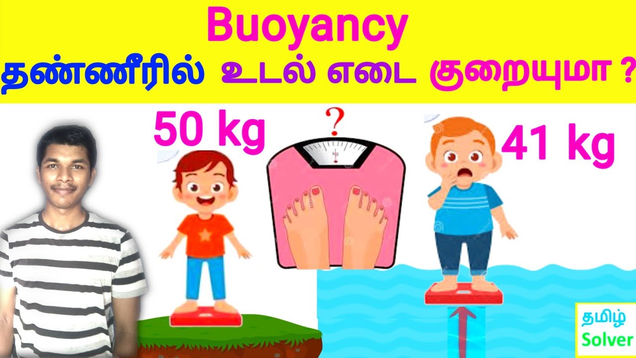 Buoyancy தண்ணீரில் உடல் எடை குறையுமா ? Weigh less in water | Archimedes Principle | TAMIL SOLVER