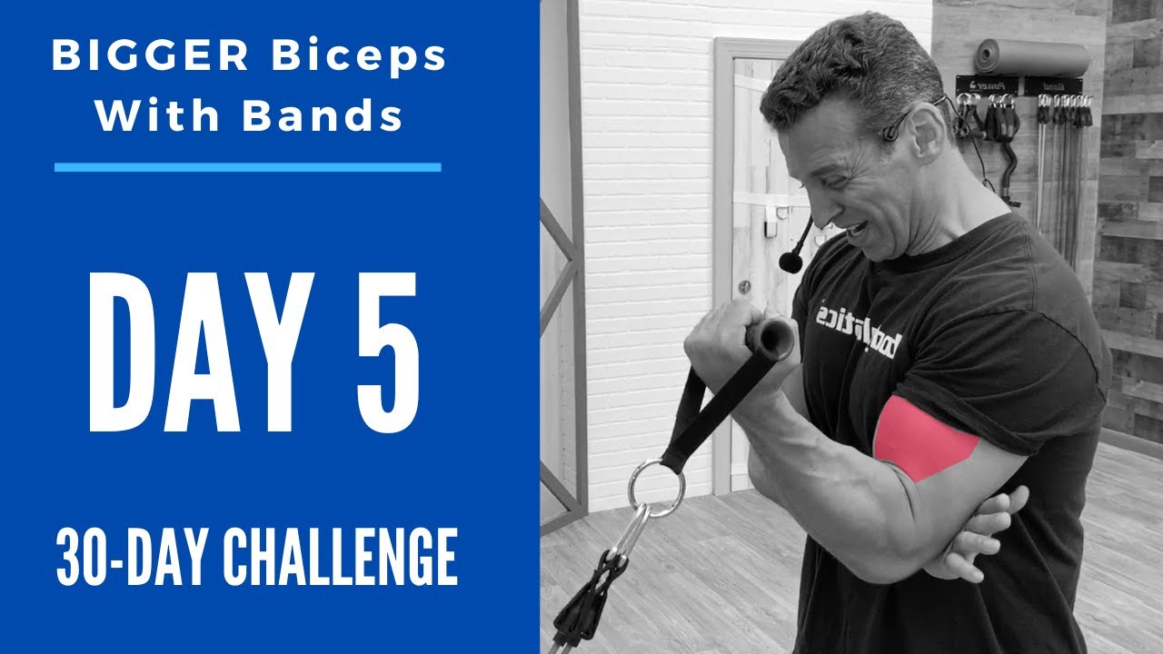 Best (Quick And NASTY) WORKOUT BANDS **ONLY** Biceps Routine