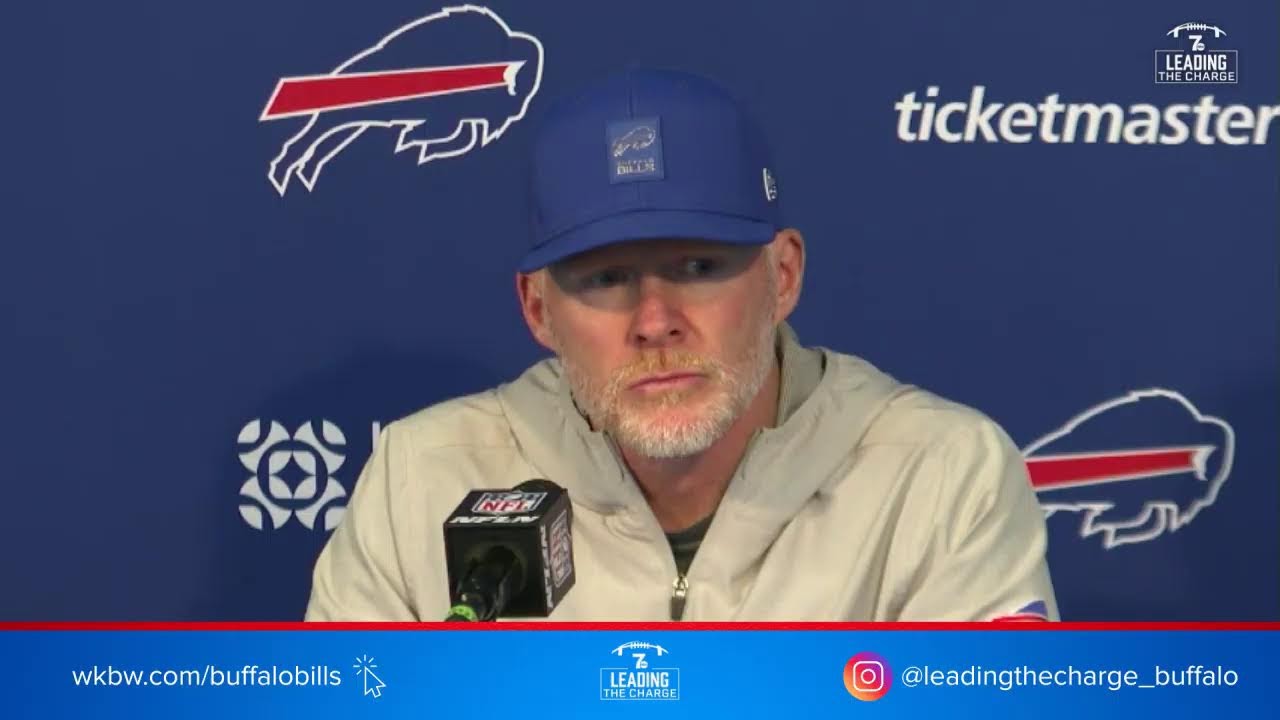 Buffalo Bills HC Sean McDermott speaks with reporters