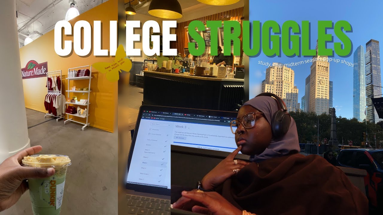 Study Vlog 📚: Midterm Season, Pop-ups, Productive Week + College vlog | College STRUGGLES