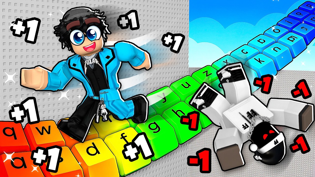 ROBLOX +1 КЛИКАЕМ И УБЕГАЕМ НА КЛАВИАТУРЕ..