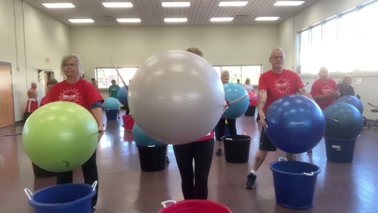 Waupaca Senior Center Cardio Drumming with Sara Reybrock Someone to You and Tell the World