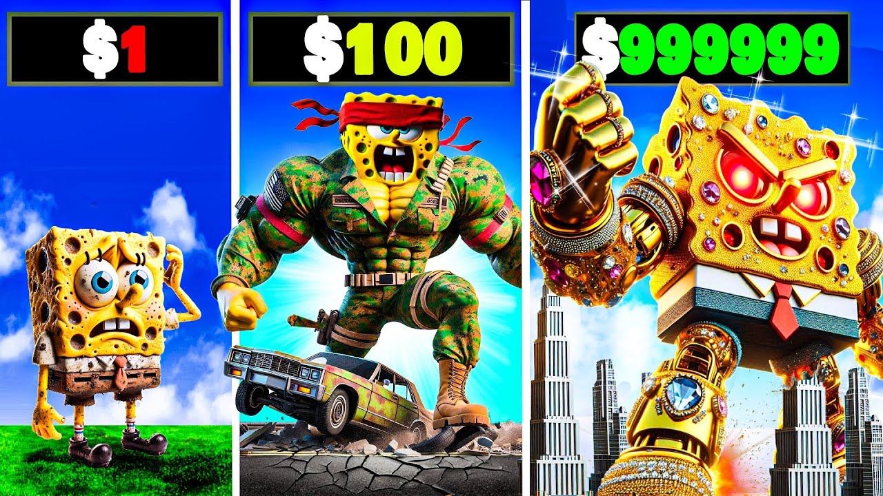 $1 to $1,000,000 SpongeBob SquarePants in GTA 5