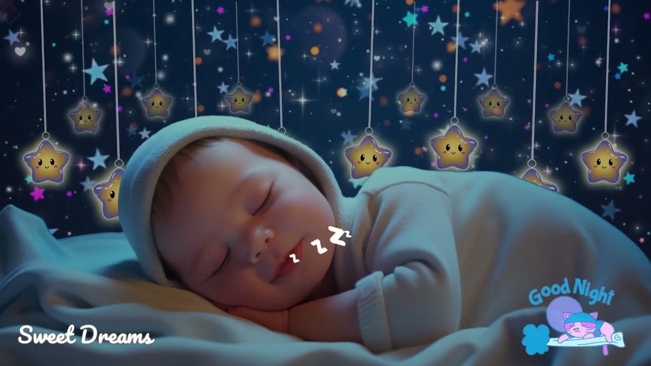 Baby Sleep Music💤Baby Fall Asleep Instantly in 3 Minutes🌙Gentle Deep Sleep🎵Mozart & Brahms Lullabies