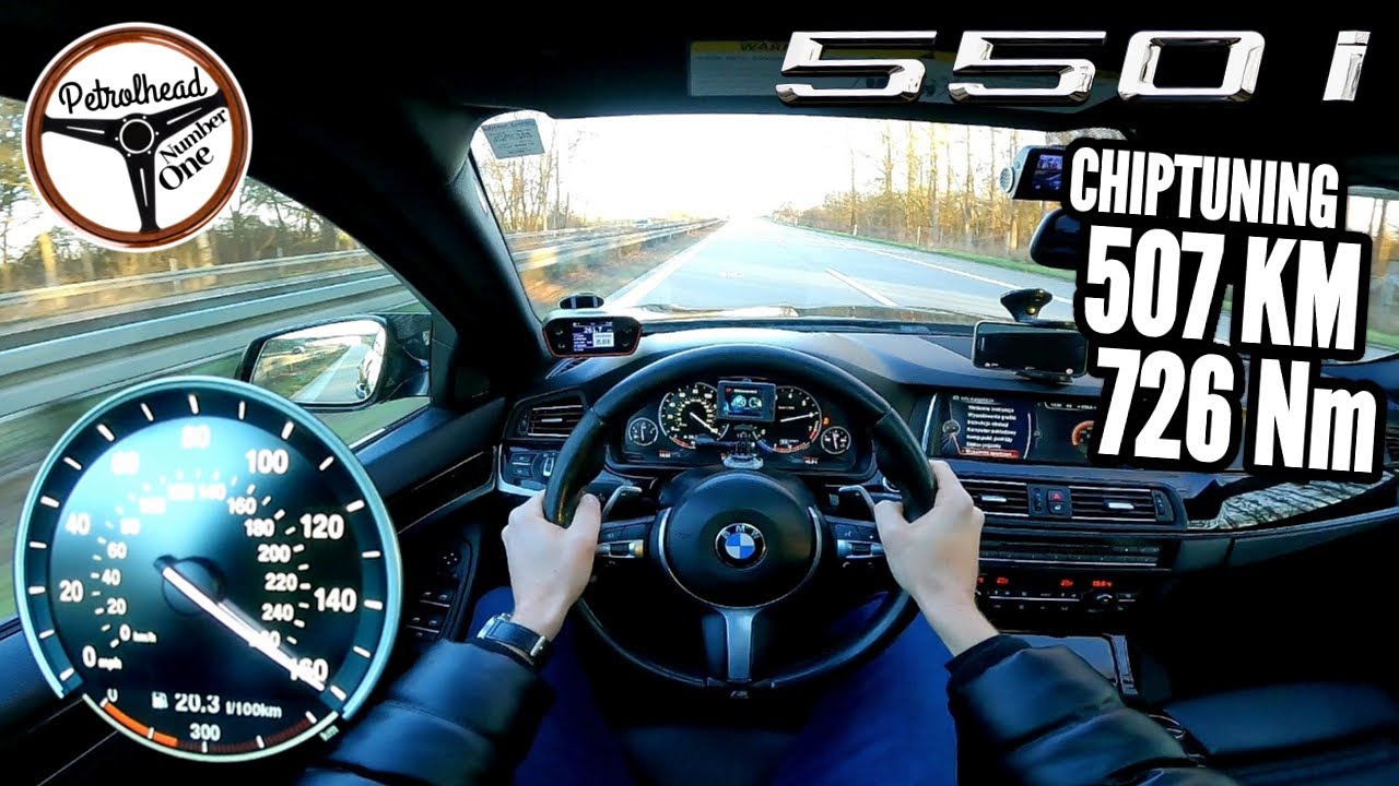 2013 BMW 550i F10 (507 KM) | Prezentacja i pr&oacute;ba autostradowa. AUTOBAHN. RACEBOX 100-200 km/h.