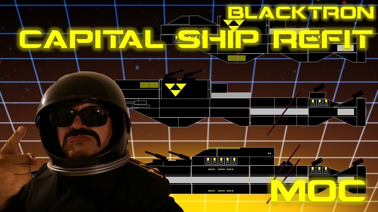 LEGO BLACKTRON CAPITAL SHIP REFIT MOC #blacktron #legoblacktron