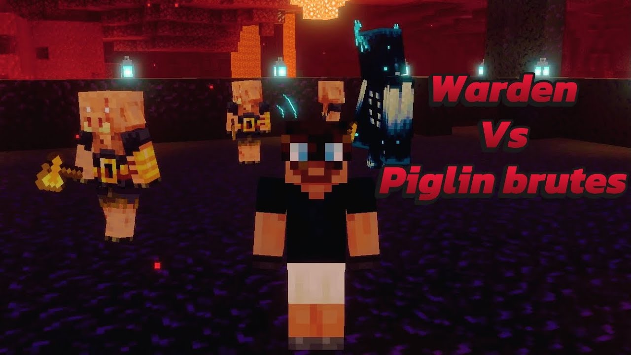 [Minecraft] Who’s the strongest mob pt 1. (Warden vs piglin brute army)