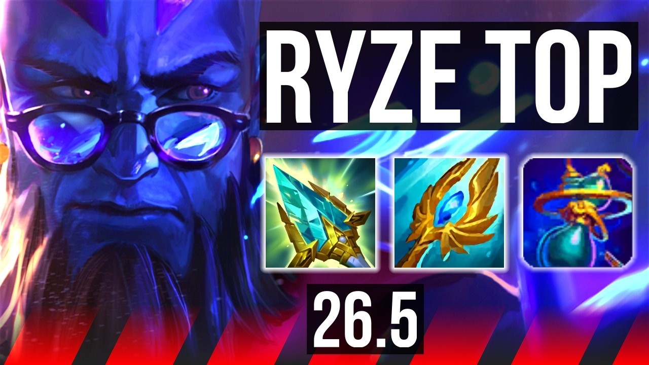RYZE vs ZAAHEN (TOP) | 69K damage, 6k gold comeback | KR Master | 26.5