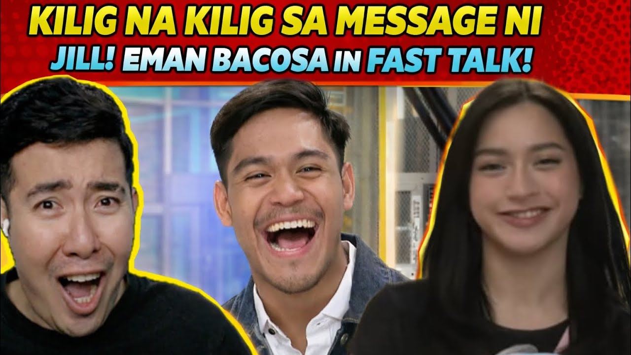 JILLIAN WARD AT EMAN PACQUIAO GRABE ANG KILIG SA MESSAGE NI JILL! EMAN BACOSA in FAST TALK!