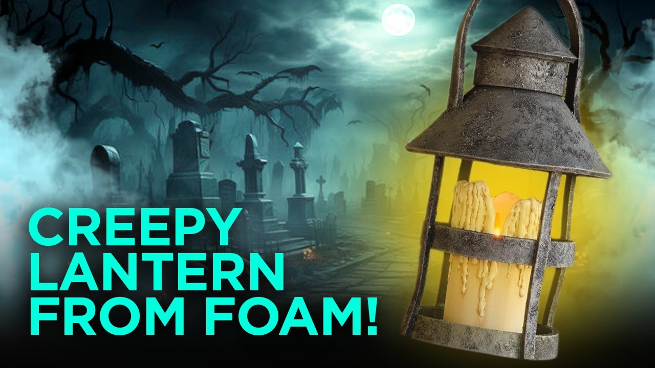 Creepy Lantern Prop from FOAM! - FREE Pattern