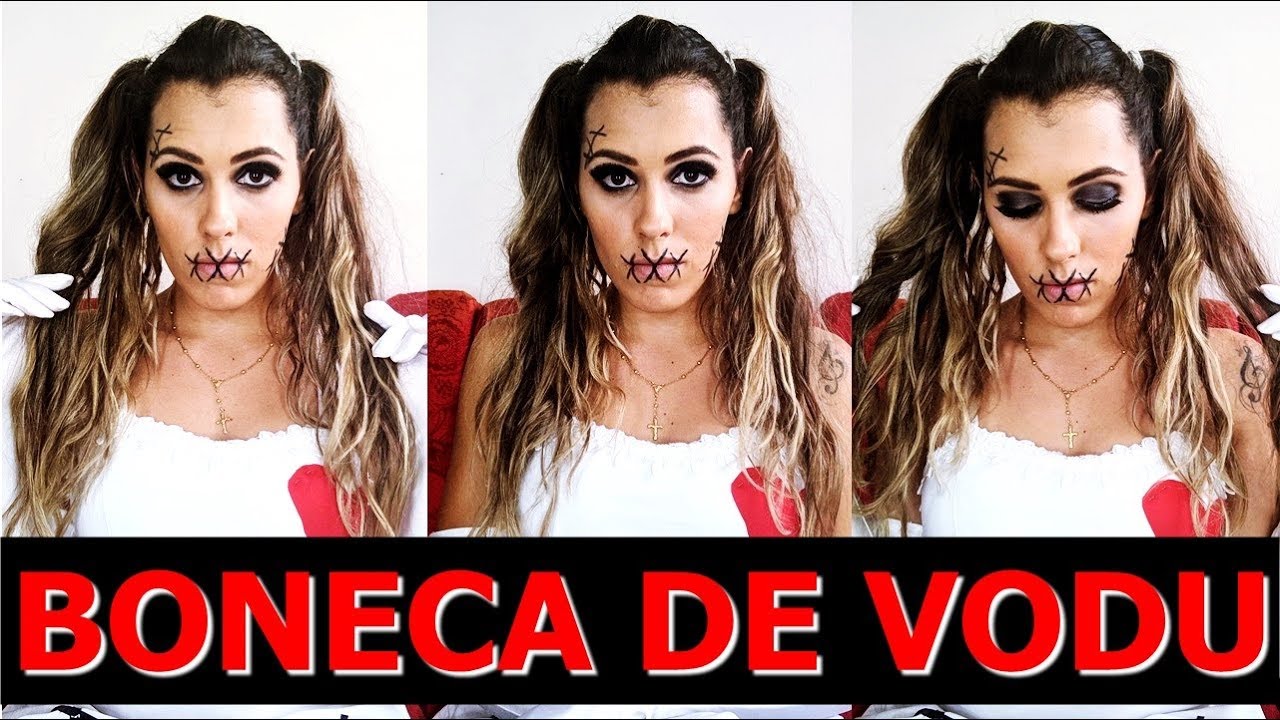 FAÇA SUA FANTASIA GASTANDO POUCO - FANTASIA IMPROVISADA DE BONECA DE VODU