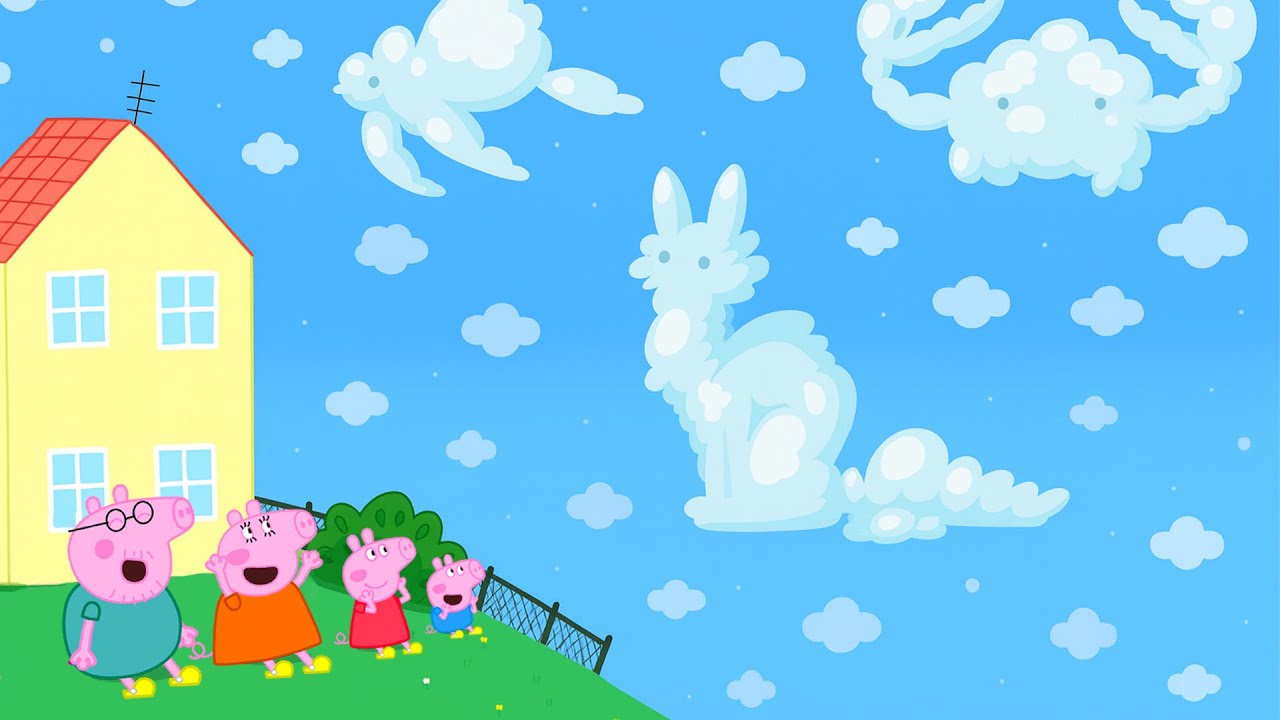 Peppa Pig’s Magical Sky Day! Cloud Shapes Surprise the Family 😲☁️ | Funny Peppa Pig Animation