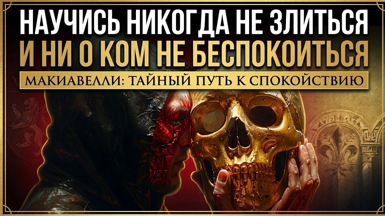 Научись никогда не злиться и ни о ком не беспокоиться | Макиавелли