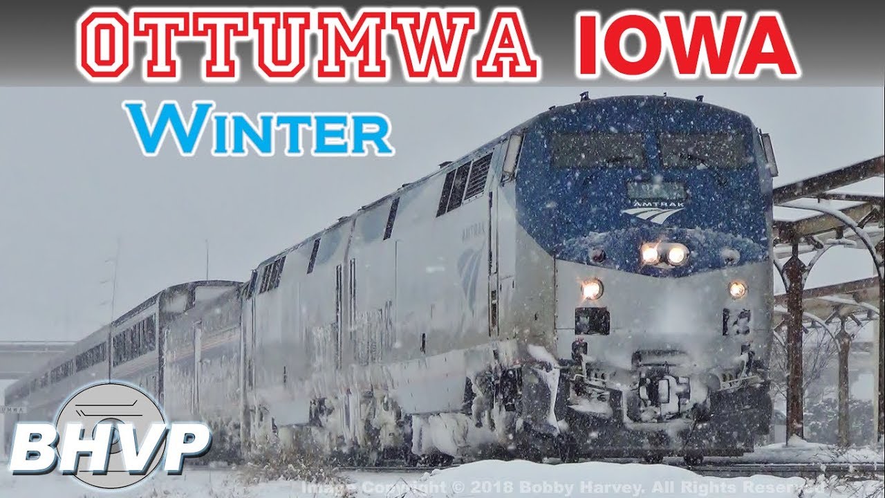 Ottumwa Trains: Winter Selections - Railfanning BNSF, CP, Amtrak, BJRY in Ottumwa, Iowa