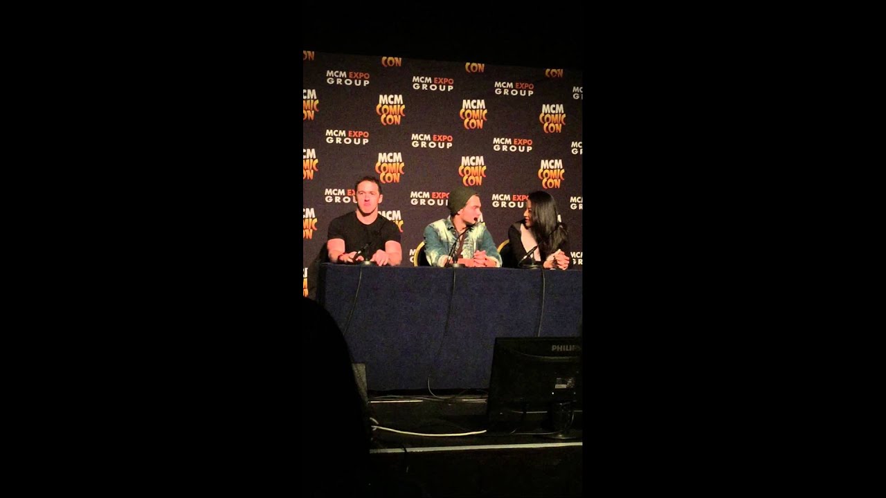 Arden Cho, Dylan Sprayberry and Jeff Davis at MCM London Comic Con 25/10/14