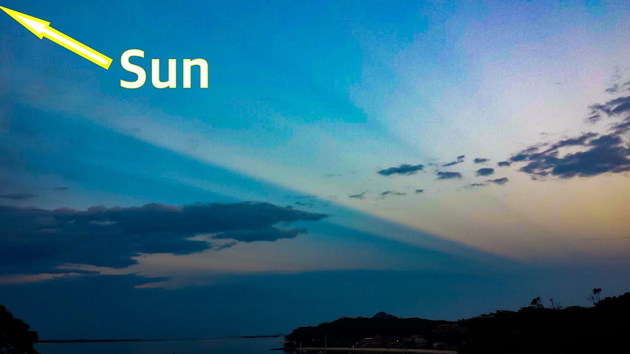 FLAT EARTH DEBUNKED with one photo ☀️ anti crepuscular rays of earth