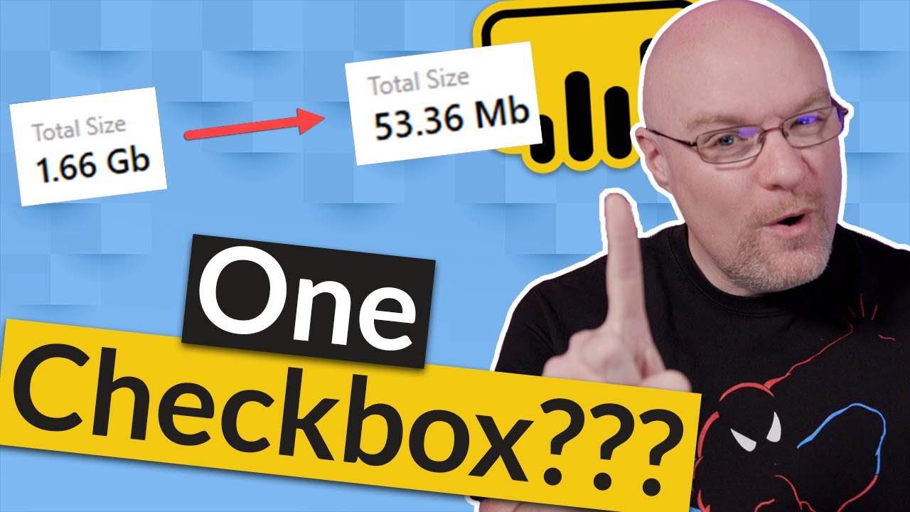 REDUCE Power BI dataset size by 60% with ONE CHECKBOX???