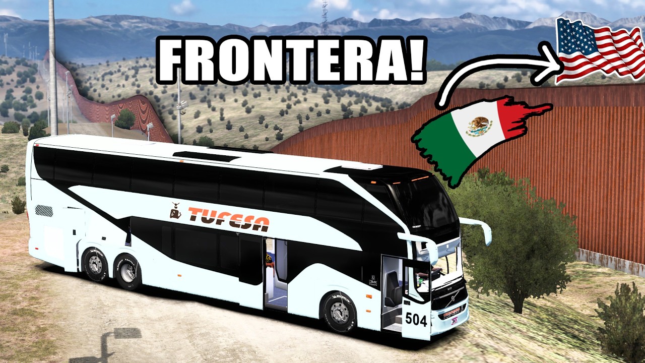 Así es CRUZAR a USA 🇺🇸 en BUS Ejecutivo DOBLE Piso  Volvo 9800 DD American Truck Simulator