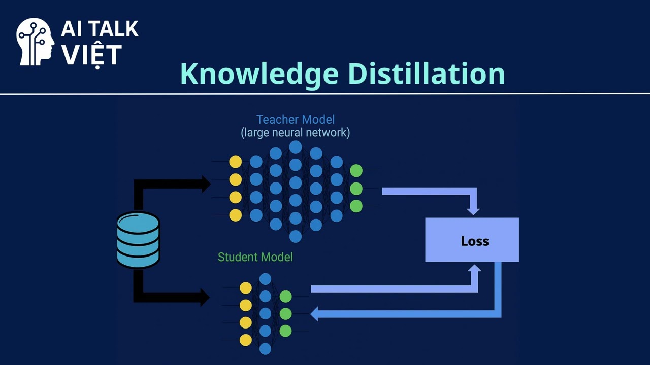 AI Talk Việt | Ep25 - Model Compression P3: Knowledge Distillation - Khi AI học từ m&ocirc; h&igrave;nh khổng lồ
