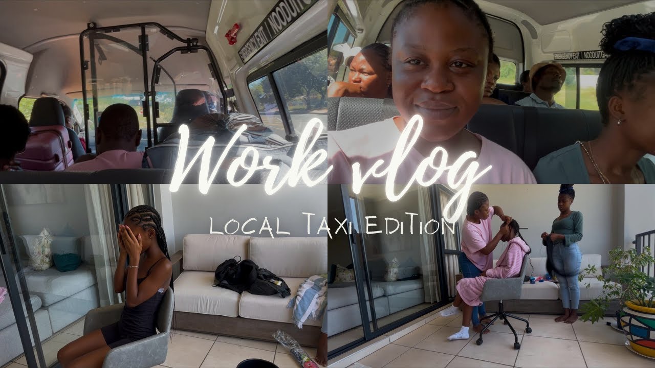 Day in the life of a mobile hairdresser in SouthAfrica🇿🇦straight  back on Natural Hair| Taxi edition