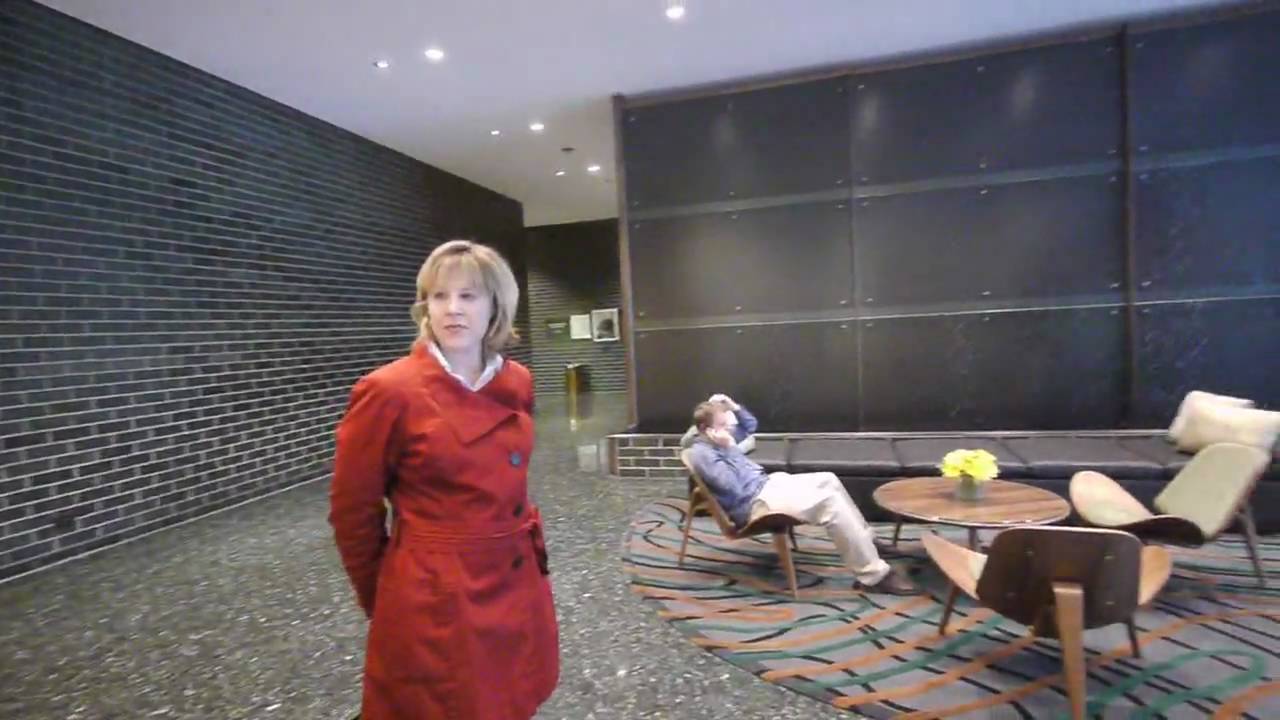 In the lobby at Lake Point Tower, Chicago