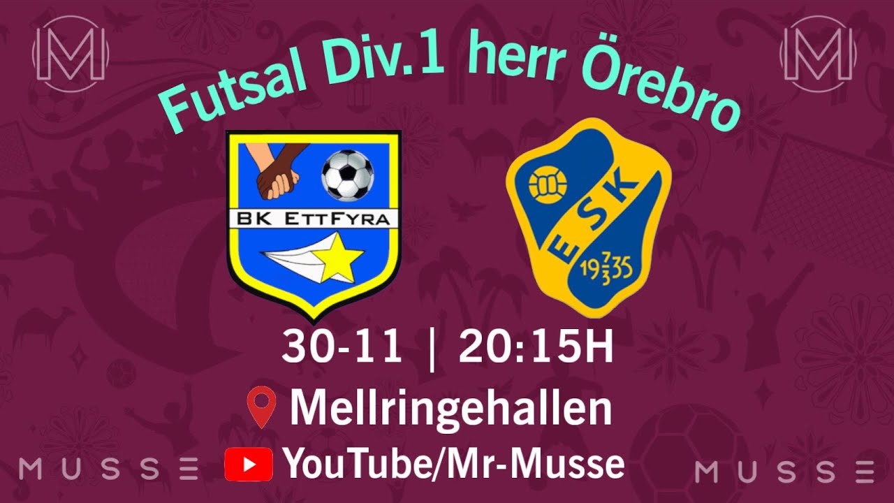 BK Ett Fyra  & Ervalla SK | Futsal div.1 Örebro, Sverige | 30-11-2025 Sweden | 3-6
