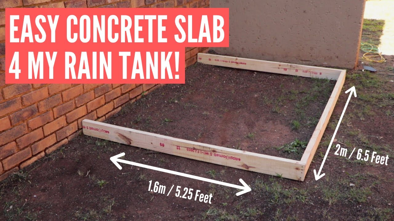 ⋆ Simple DIY CONCRETE SLAB for my rain tank!!! #howto #concrete #slab