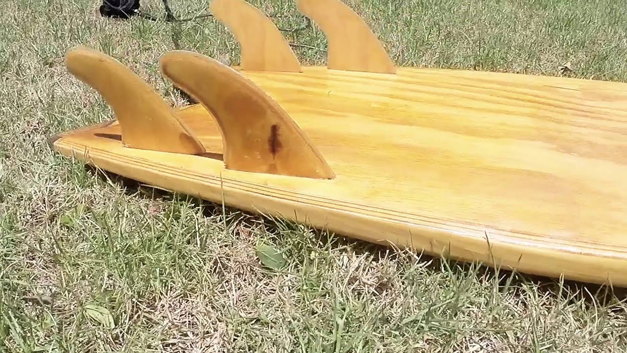 Hollow Wooden Surfboard Project - Quad Fin Retro Fish (5'8