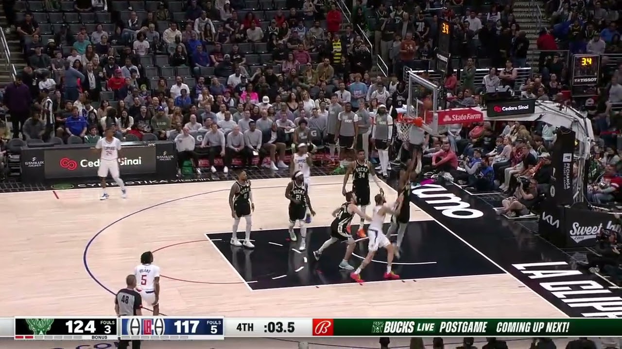 Malik Beasley gets the final rebound vs the Clippers to win his illegal prop bet by hitting the over