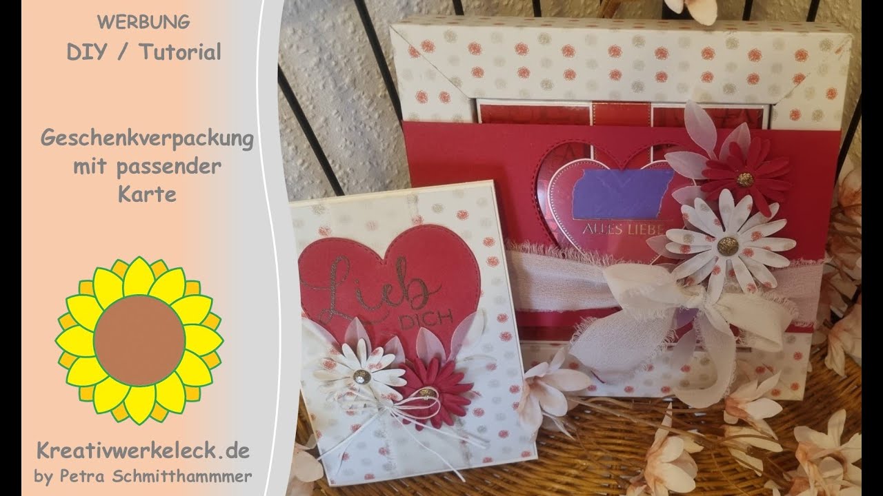 Geschenkset - Pralinenverpackung mit dazu passender Grußkarte - DIY / Tutorial