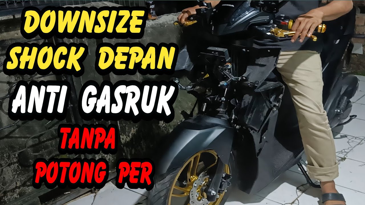 VARIO TERBARU 2023 - BEGINI CARA DOWNSIZE SHOCK DEPAN VARIO 125 NEW ANTI GASRUK
