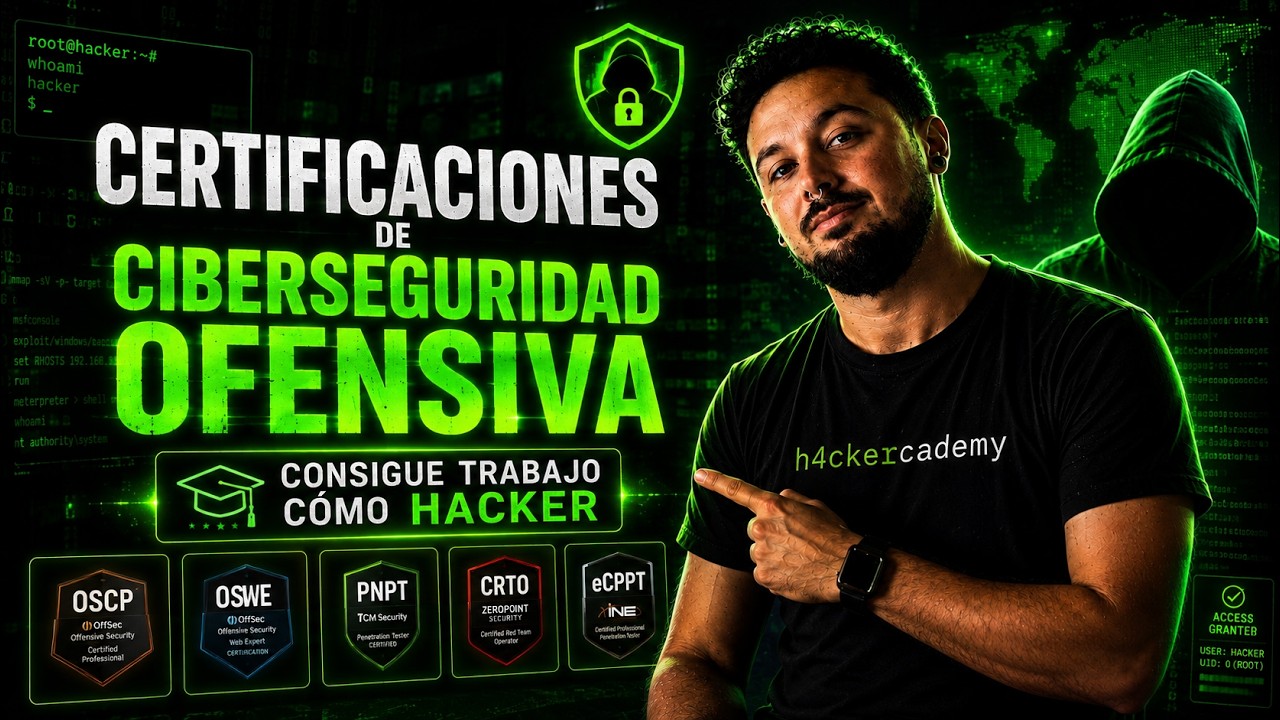Las mejores CERTIFICACIONES de Ciberseguridad Ofensiva 🎓 Consigue trabajo c&oacute;mo HACKER ✅