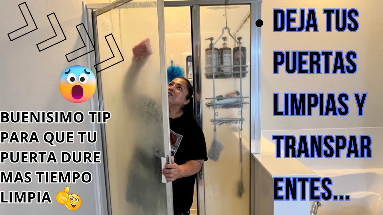 EN VIVO! Cómo limpiar y mantener una puerta de vidrio de la regadera del baño