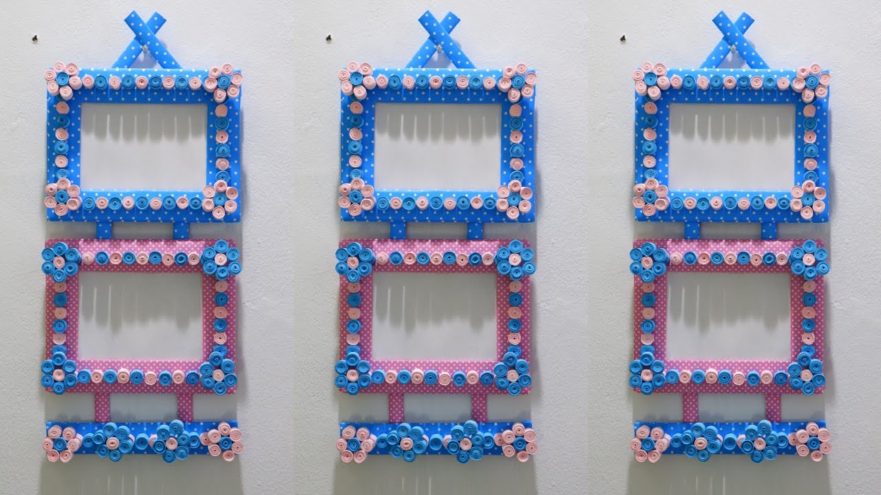 Cara Membuat Bingkai Foto dari Kardus dan Kertas Kado | Ide Kreatif | Diy Photo Frame | Frame Ideas