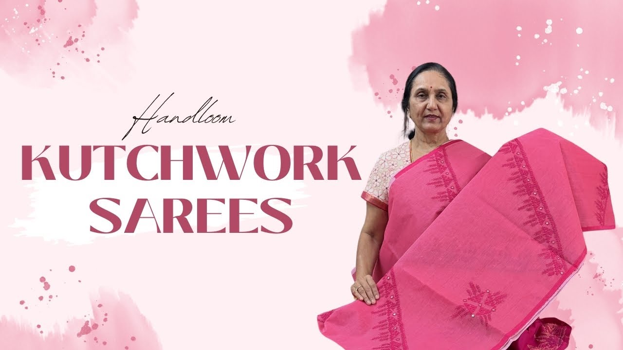 Handloom kutchwork sarees by Anitha reddy Jejis Vlogs