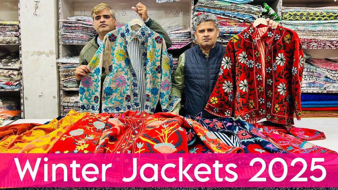 Jaipuri Print Quilted Jackets Wholesale | Velvet Sujani Embroidery TNT Jacket #wintercollection 